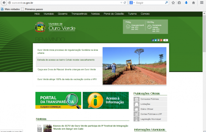 Read more about the article Ouro Verde lança novo site do Município