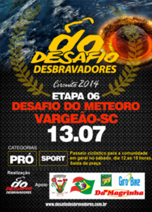 Read more about the article Vargeão sediará sexta etapa do Circuito de ciclistas do Desafio Desbravadores