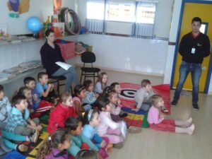 Read more about the article Crianças de Ponte Serrada realizam atividades na Semana Nacional do Trânsito