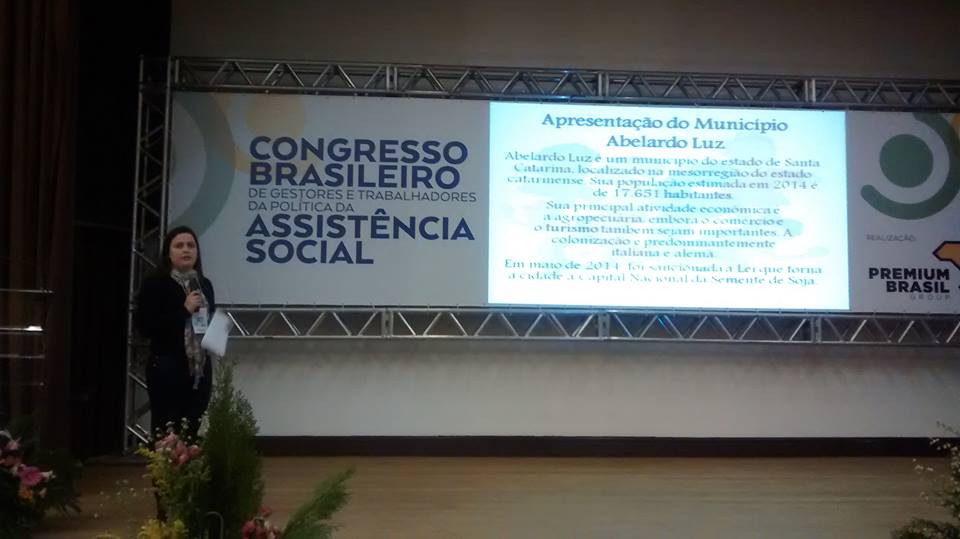 You are currently viewing Projeto de Abelardo Luz é apresentado no Congresso Brasileiro de Assistência Social