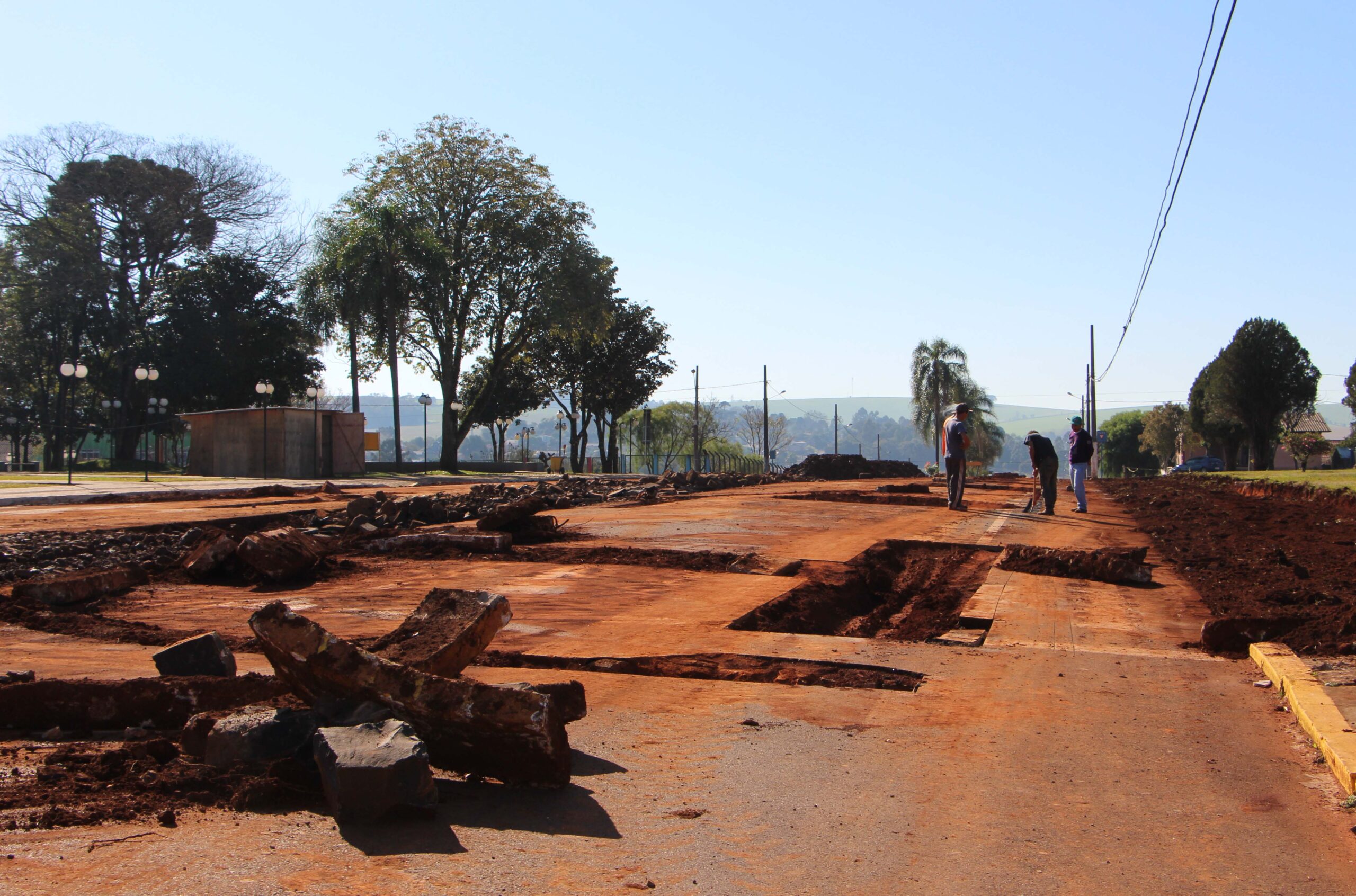 You are currently viewing Obras do calçadão seguem em ritmo acelerado em São Domingos