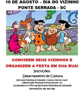 Read more about the article Última semana de inscrições para festa do Dia do Vizinho em Ponte Serrada