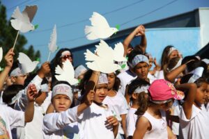 Read more about the article Caminhada pela paz envolve alunos de escola e creche de Ponte Serrada