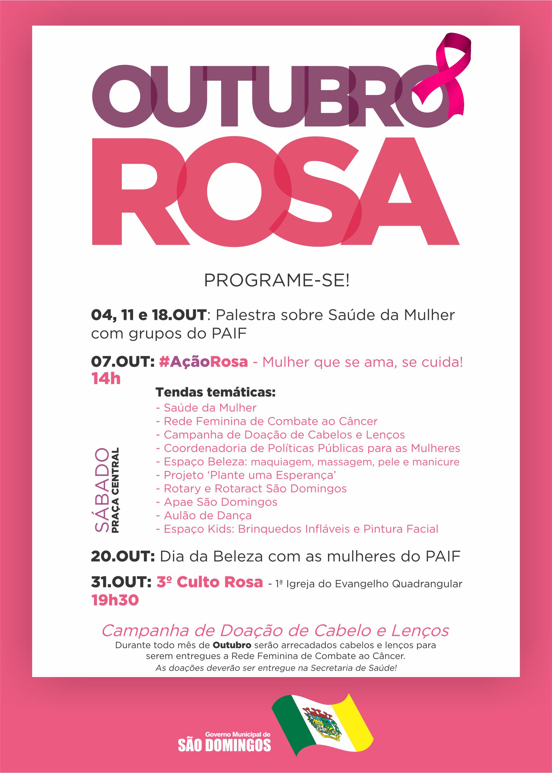 Read more about the article Governo Municipal lança programação do Outubro Rosa em São Domingos