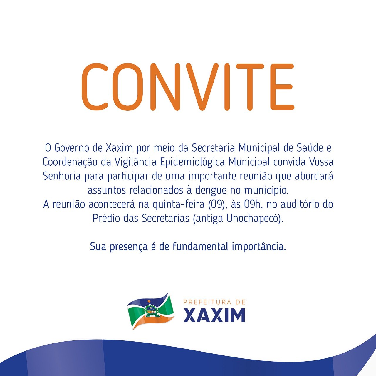 You are currently viewing Secretaria de Saúde convoca comunidade para expor situação da dengue em Xaxim