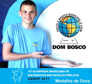Read more about the article Xaxinense Bruno Pagani é medalhista de ouro na 13ª Olimpíada Brasileira de Matemática