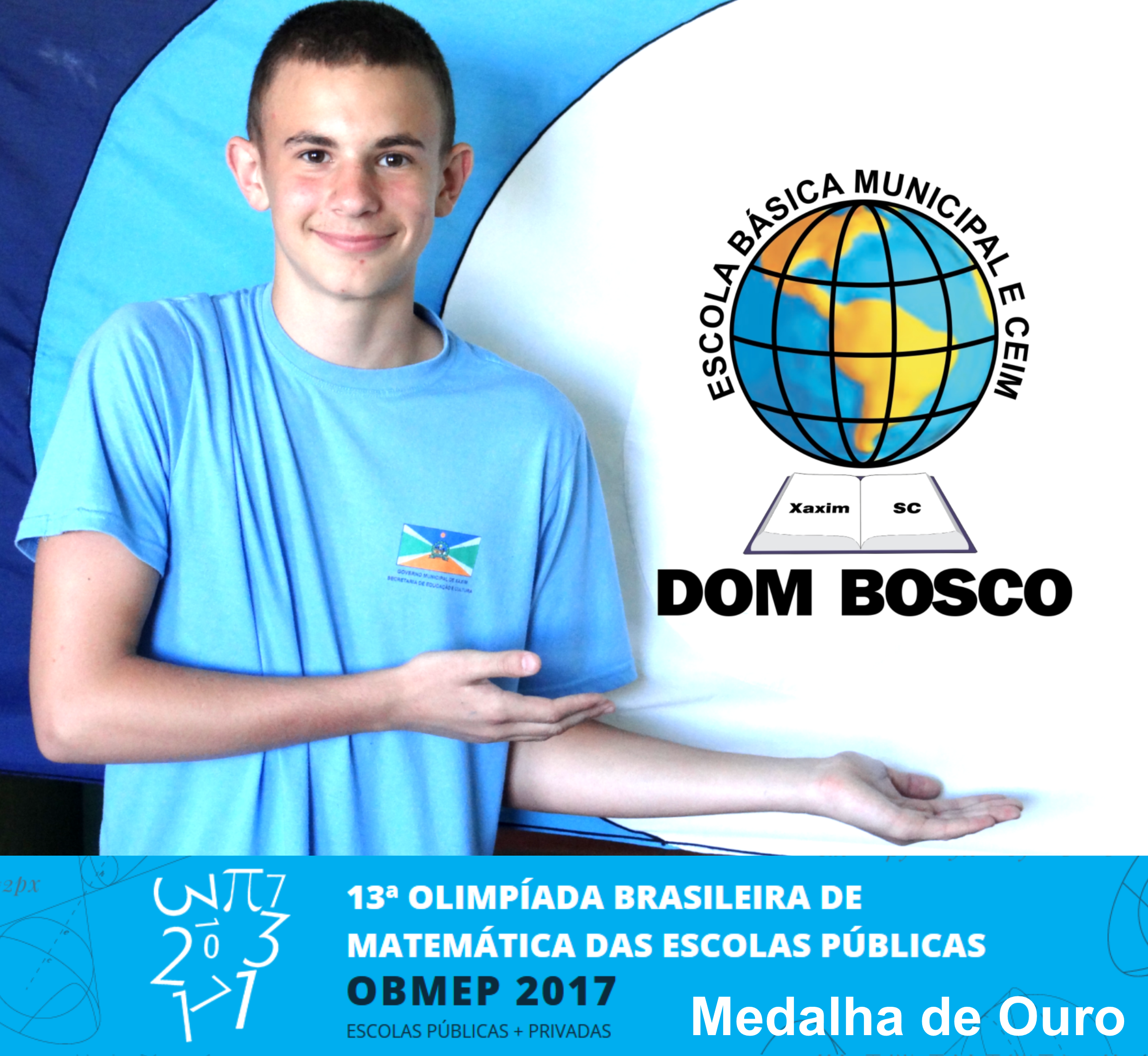 You are currently viewing Xaxinense Bruno Pagani é medalhista de ouro na 13ª Olimpíada Brasileira de Matemática