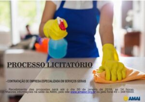 Read more about the article Processo Licitatório para empresa especializada em Serviços Gerais
