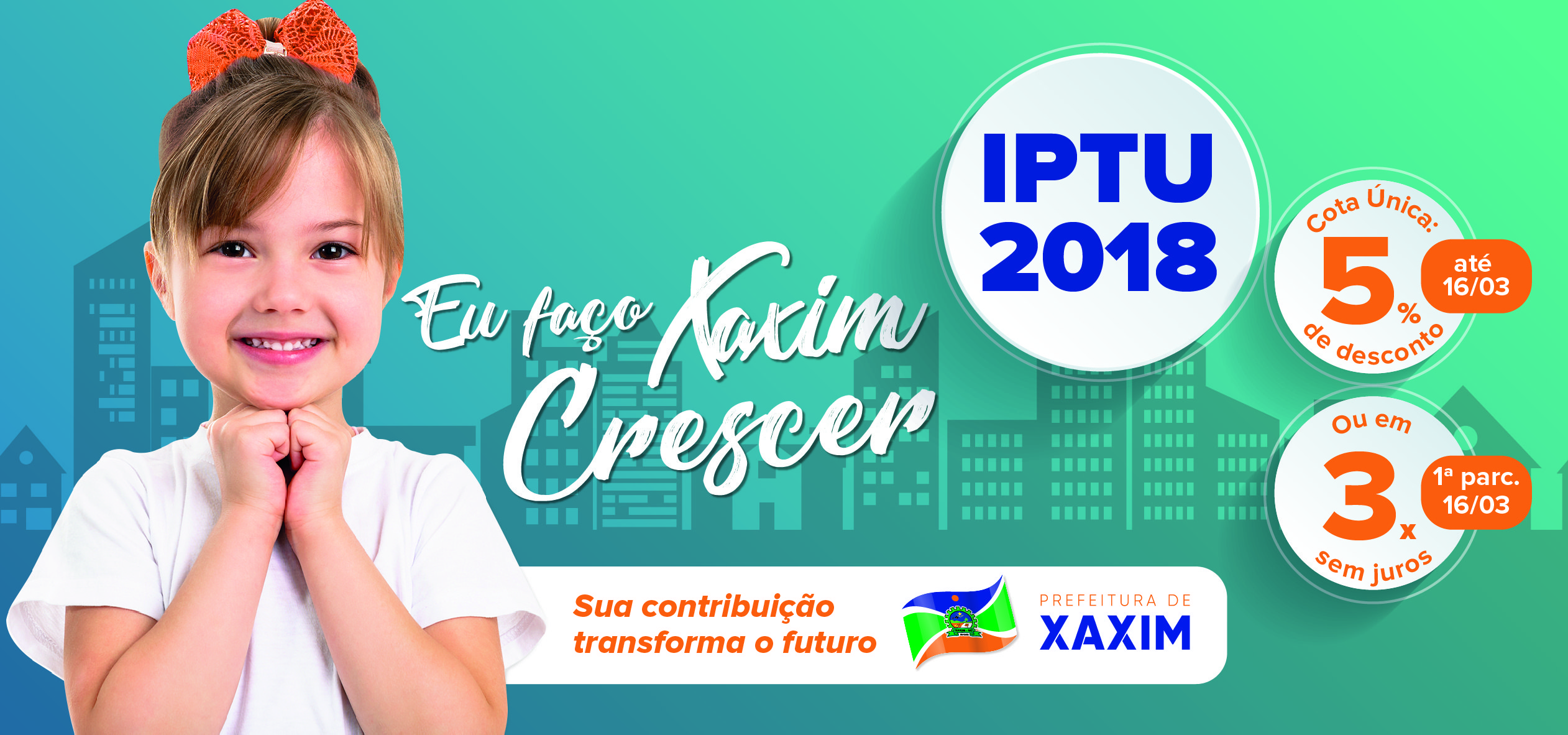 Read more about the article Prefeitura de Xaxim divulga calendário do IPTU 2018