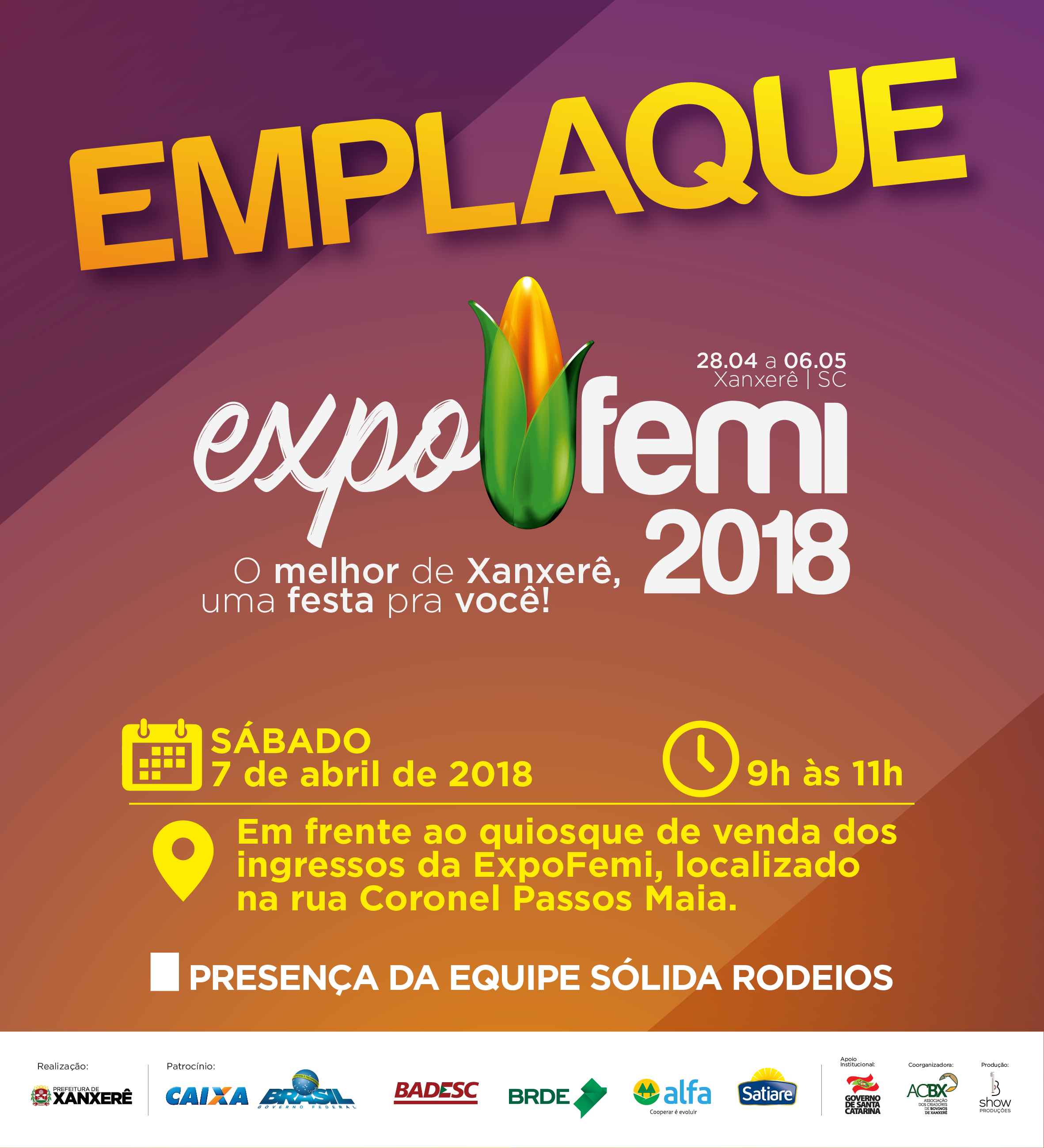You are currently viewing Emplaque ExpoFemi 2018 acontece neste sábado em Xanxerê