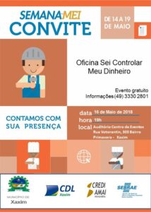 Read more about the article Oficina do Sebrae ‘Sei Controlar Meu Dinheiro’ será realizada na próxima semana em Xaxim