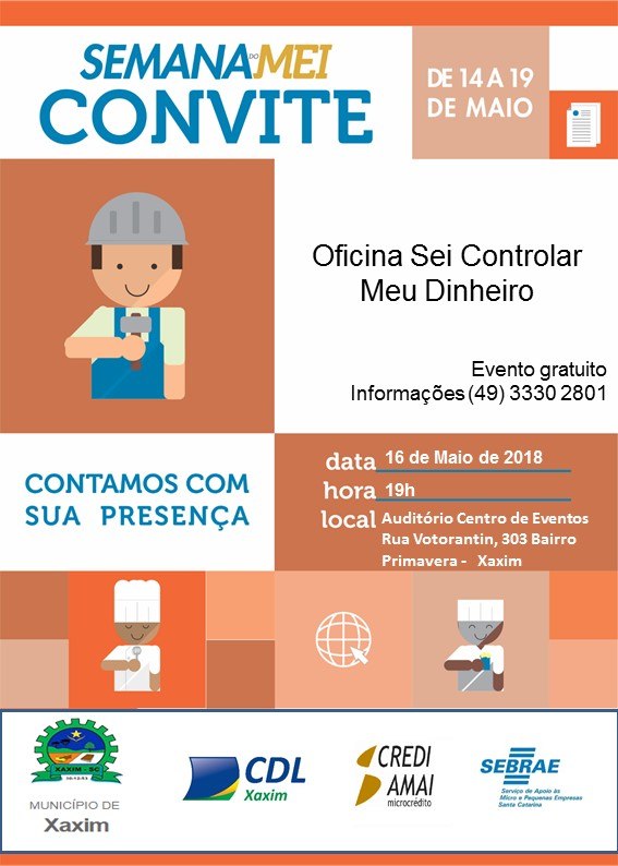 You are currently viewing Oficina do Sebrae ‘Sei Controlar Meu Dinheiro’ será realizada na próxima semana em Xaxim