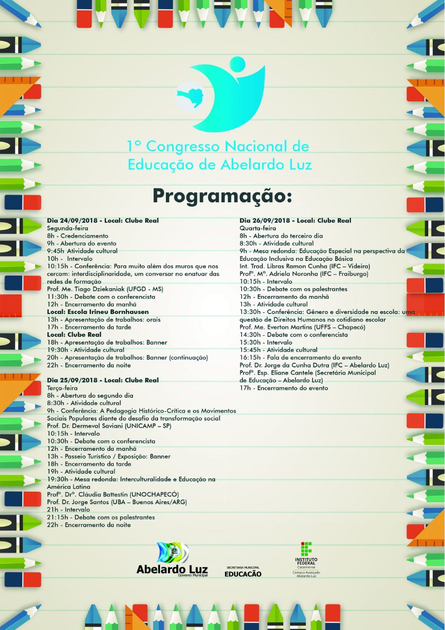 You are currently viewing VAGAS ESGOTADAS: 500 inscritos confirmados para o 1º Congresso Nacional de Educação de Abelardo Luz