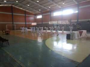 Read more about the article Karatecas de Ponte Serrada fazem exame de troca de faixa