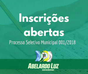 Read more about the article Abertas inscrições para o Processo Seletivo Municipal na prefeitura de Abelardo Luz