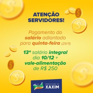 Read more about the article Xaxim antecipa salários para aquecer comércio nas proximidades do Natal