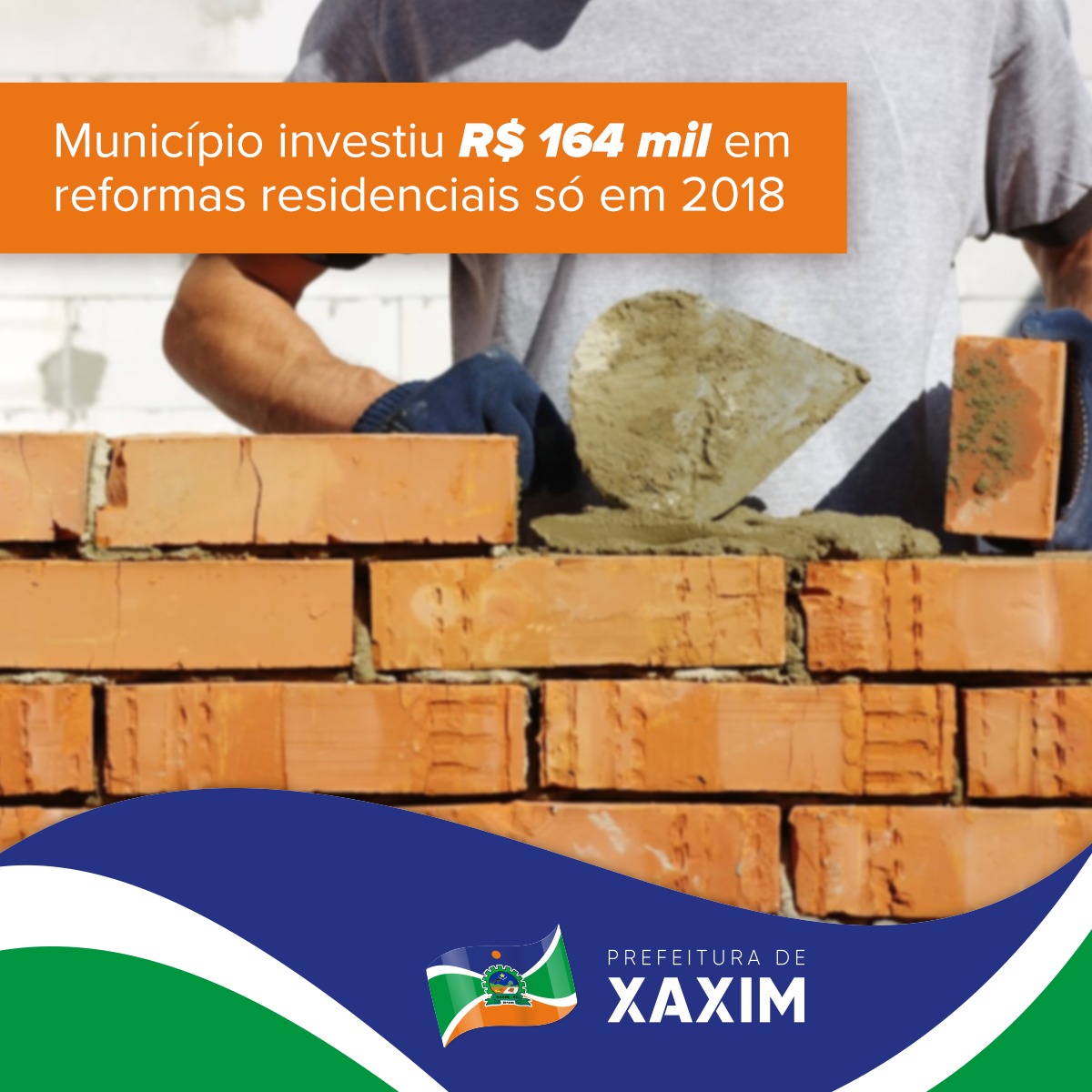 Read more about the article Secretaria Municipal de Assistência Social e Habitação de Xaxim investiu R$ 164 mil no ano em reformas residenciais