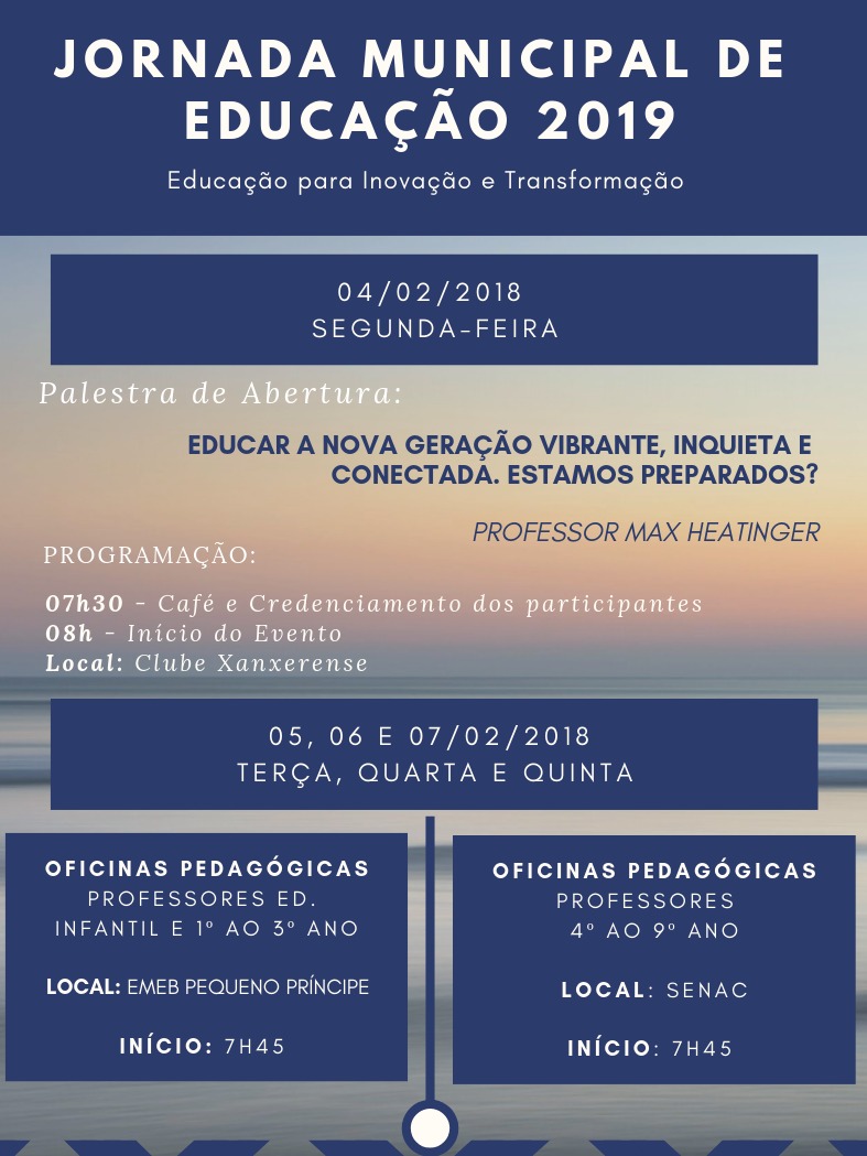 You are currently viewing Jornada Municipal de Educação inicia nesta semana
