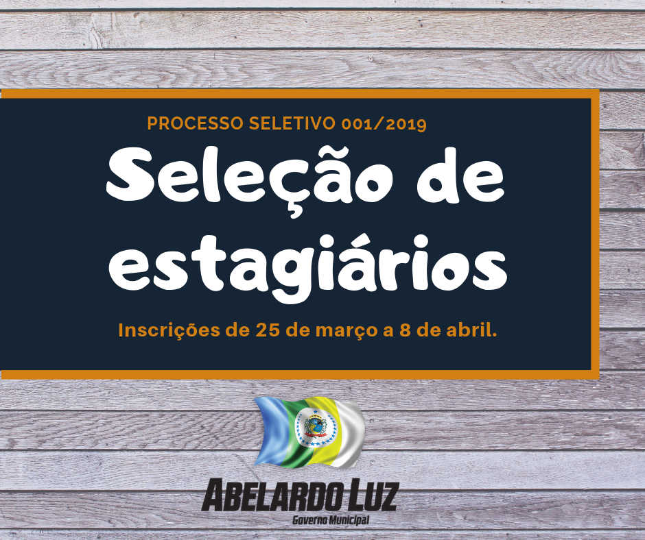 You are currently viewing Governo de Abelardo Luz lança novo edital para contratação de estagiários de ensino superior