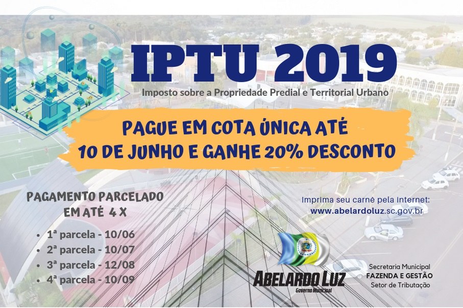 Read more about the article Setor de Tributação de Abelardo Luz começa distribuição de boletos do IPTU 2019