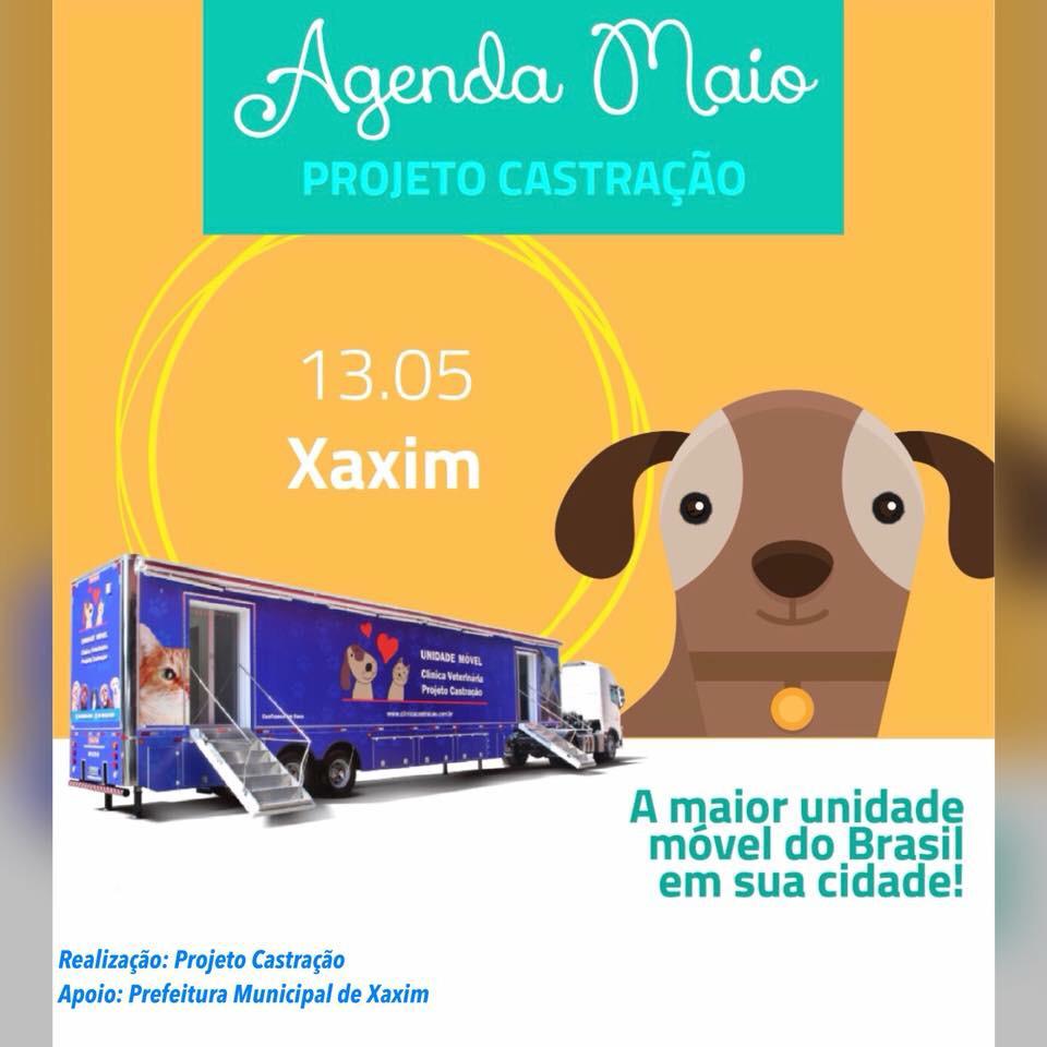 You are currently viewing Município de Xaxim recebe mutirão do Projeto Castração na próxima segunda-feira