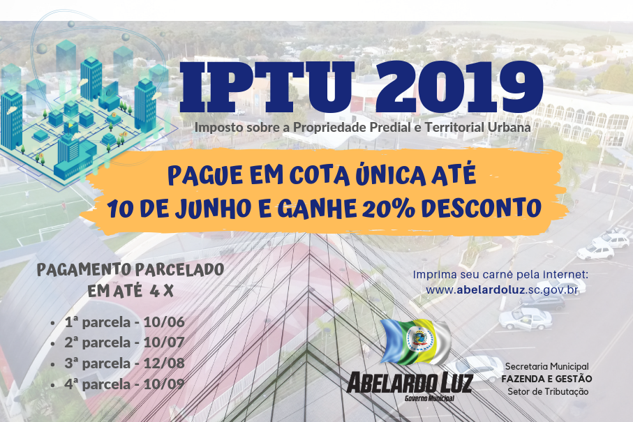 Read more about the article Últimos dias para retirar boletos do IPTU 2019 e garantir desconto de 20%