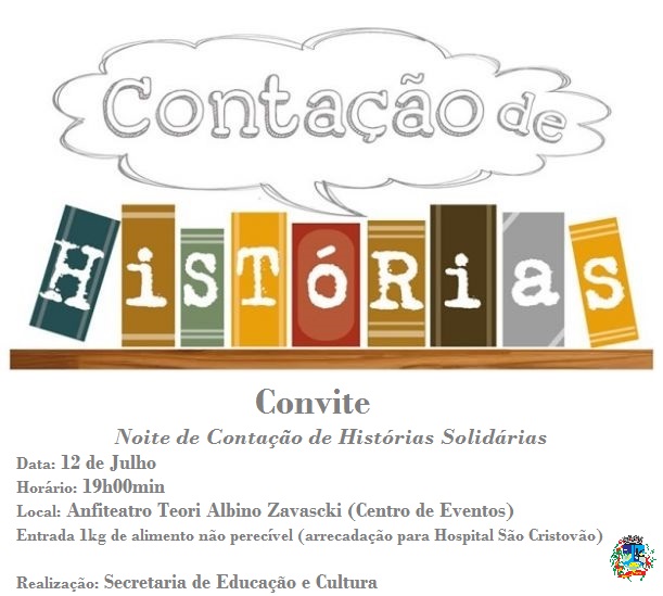 Read more about the article Secretaria de Educação convida a comunidade para Noite de Contação de Histórias