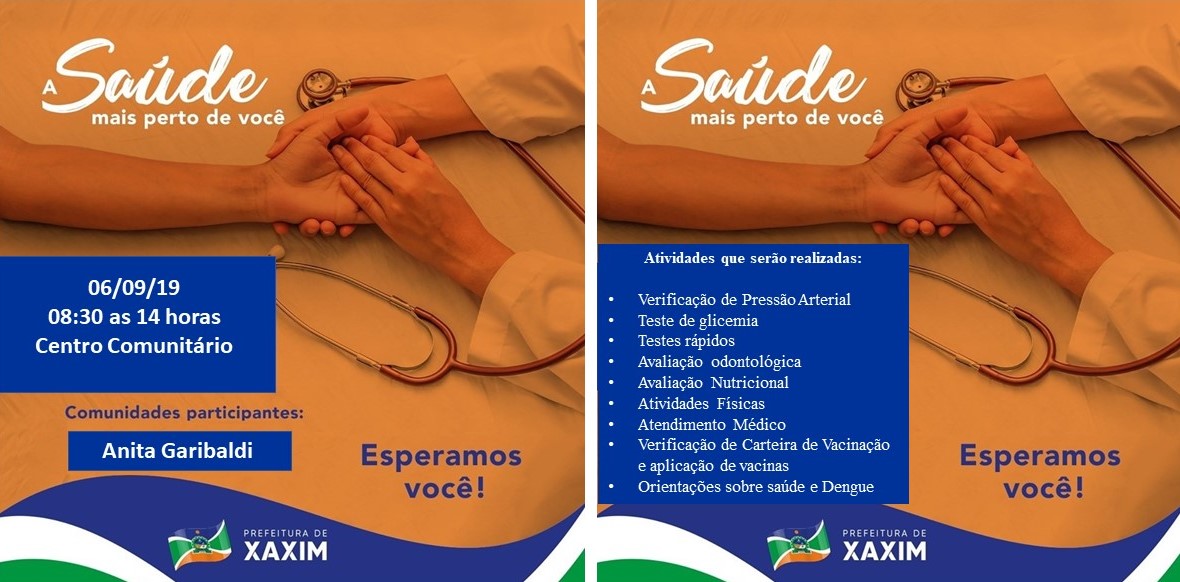You are currently viewing Programa “A Saúde Mais perto de Você” estará em Linha Anita Garibaldi