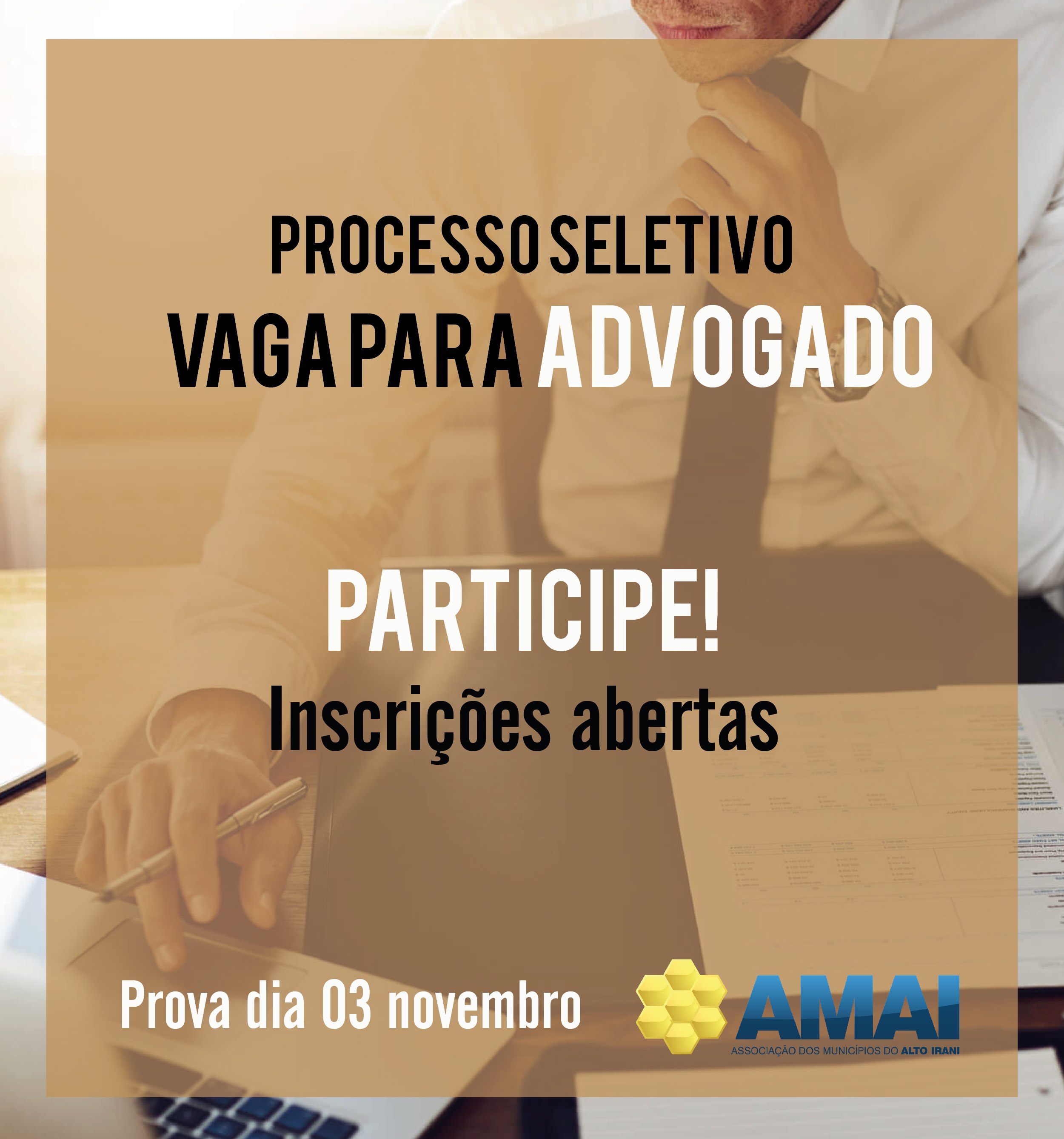 Read more about the article AMAI abre processo seletivo para vaga de advogado
