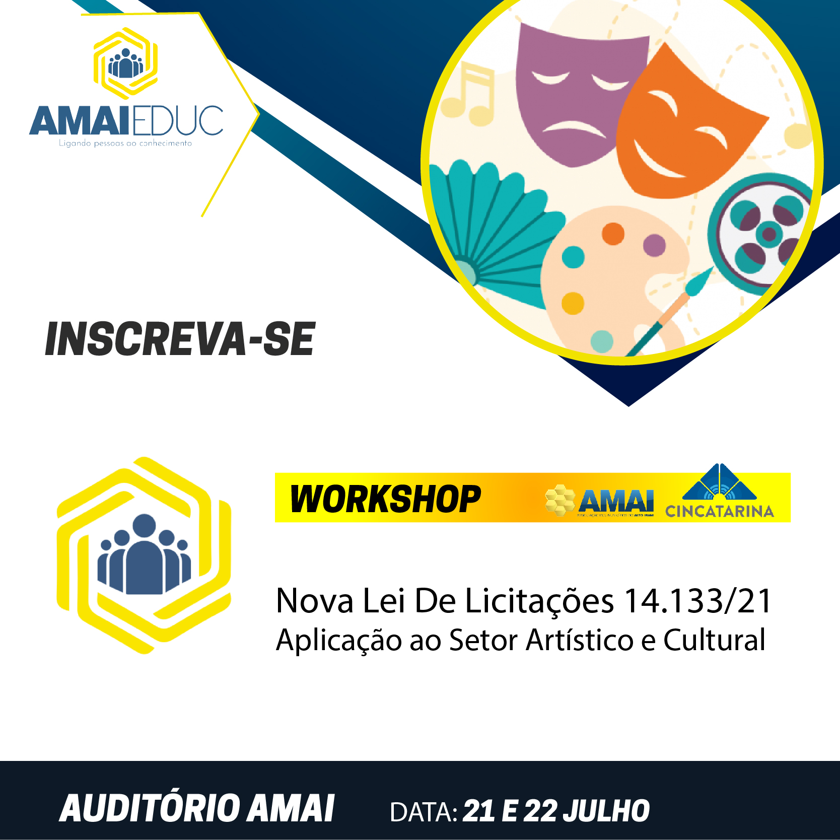 Read more about the article Curso sobre a Nova Lei de Licitações 14.133/21 voltada ao setor cultural será realizado na AMAI