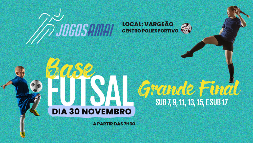 Finais do futsal de base dos Jogos da AMAI acontecem neste sábado